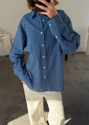 Vega check skjorte Blue/Navy check Boii Studios 